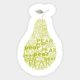 Typographic pear Sticker